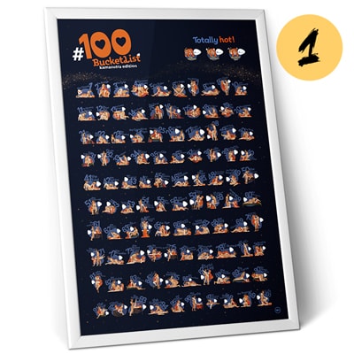 Мотивационный скретч-постер 100 BucketList KAMASUTRA Edition