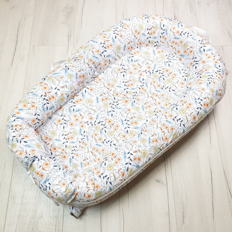 Кокон зі знімним чохлом для новонароджених Flower Pattern