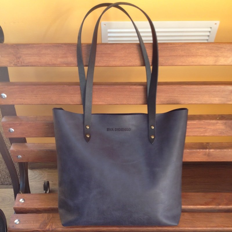 Жіноча сумка – Shopper Blue leather