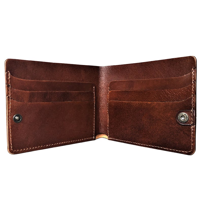 Шкіряний чоловічий гаманець Purse Viking brown leather Шкіряний чоловічий гаманець Purse Viking brown leather