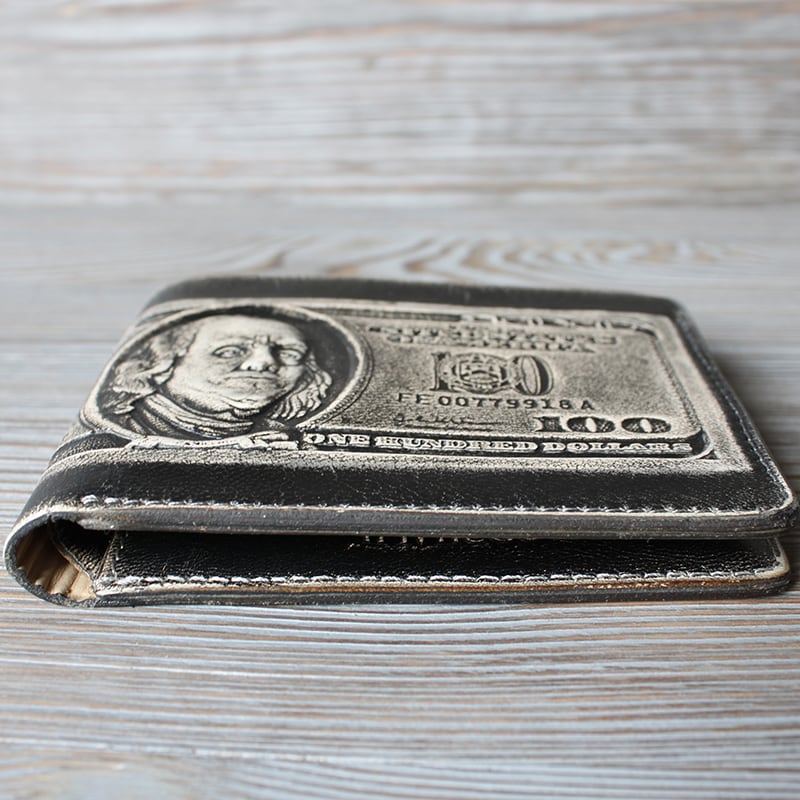 Кожаный кошелек Purse Сash black leather