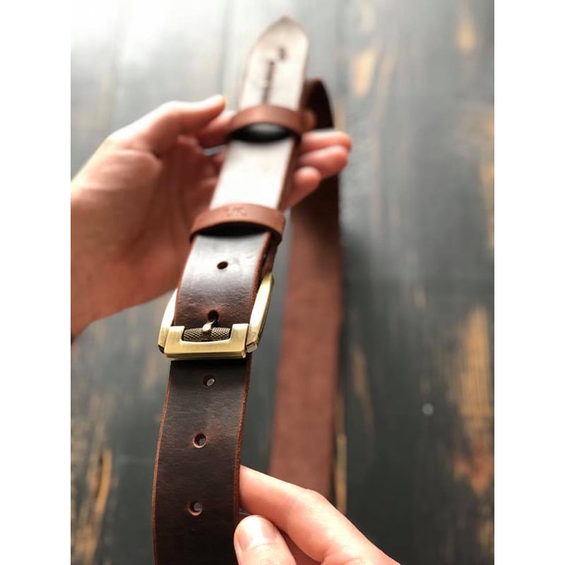 Кожаный ремень Belt Wild Wind brown leather