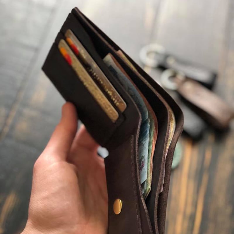 Кожаное портмоне Purse Smart brown leather