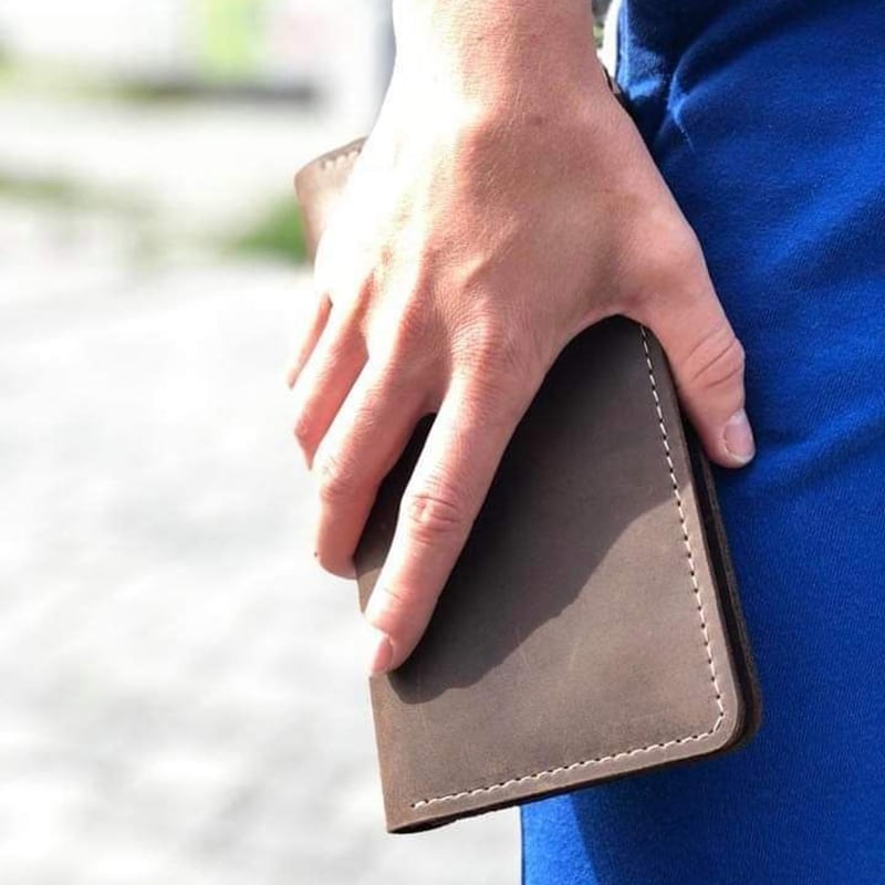 Кожаное портмоне Purse Umber brown leather