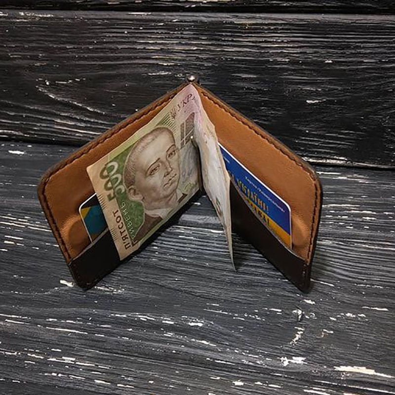 Зажим для купюр кожаный Wallet Personal Brown Leather Зажим для купюр кожаный Wallet Personal Brown Leather