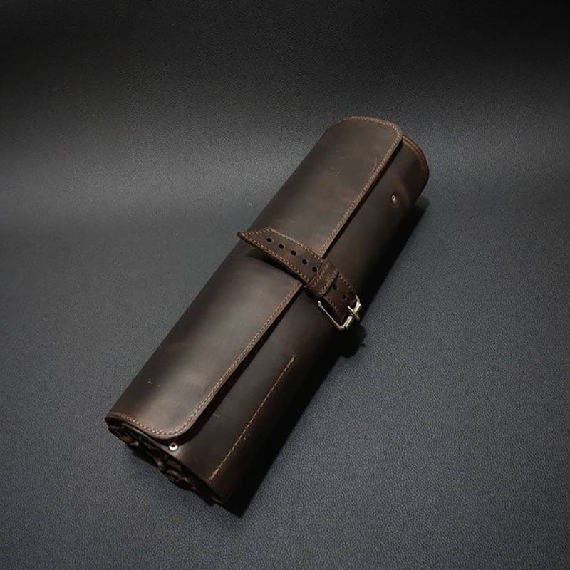 Чехол для ножей кожаный Сhef-Сook Brown Leather