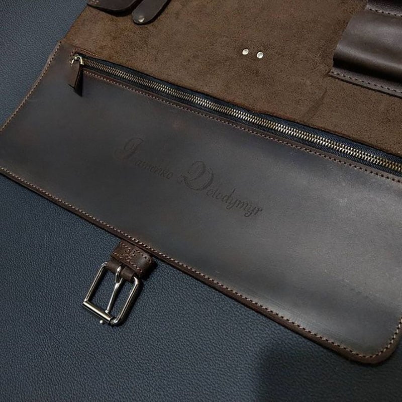 Чехол для ножей кожаный Сhef-Сook Brown Leather