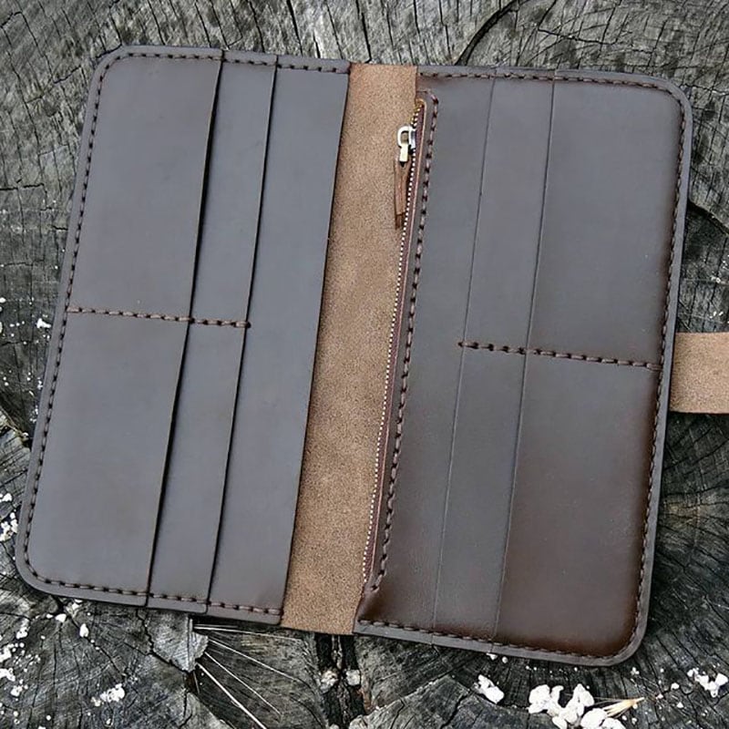 Кожаное мужское портмоне Purse Аuth black leather