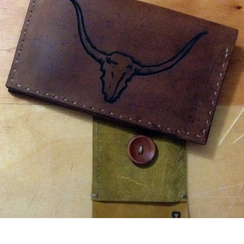 Портмоне дизайнерский ручной работы Вillfold brown leather