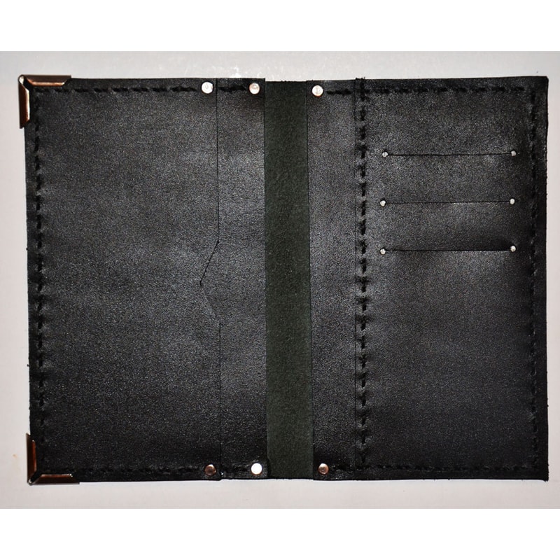 Портмоне дизайнерский ручной работы Вillfold black leather