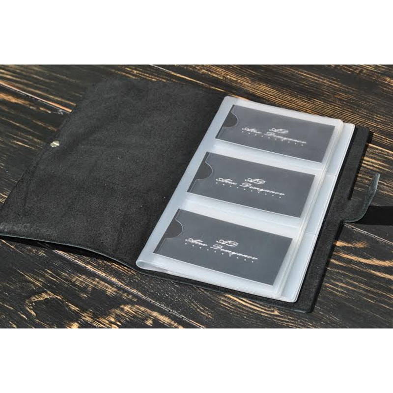 Візитниця картхолдер Anthracite leather