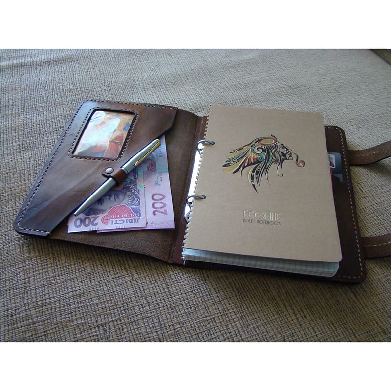 Кожаный органайзер Scheduler brown leather