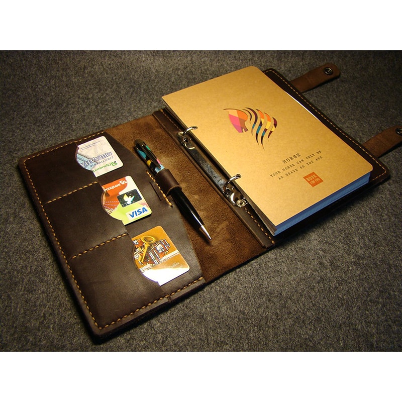 Щоденник чоловічий у шкіряній обкладинці Retro Style brown leather