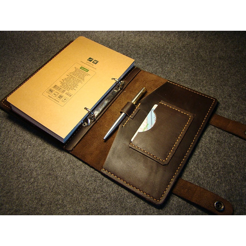 Щоденник чоловічий у шкіряній обкладинці Retro Style brown leather