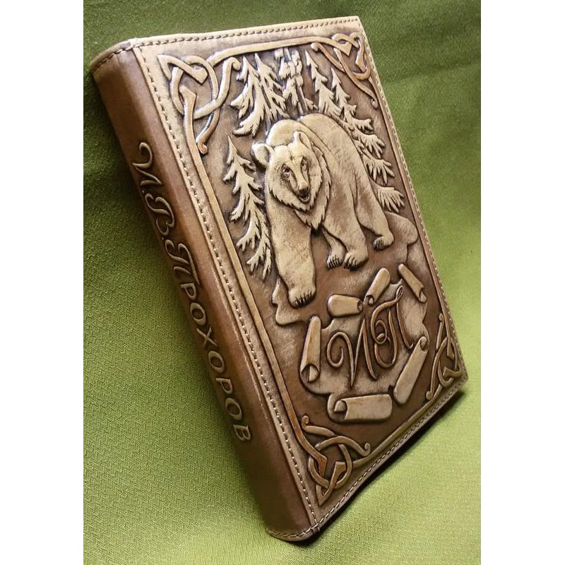 Кожаный ежедневник Гризли brown leather Кожаный ежедневник Гризли brown leather