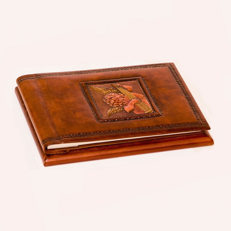 Щоденник у шкіряній обкладинці Ангел Россо brown leather