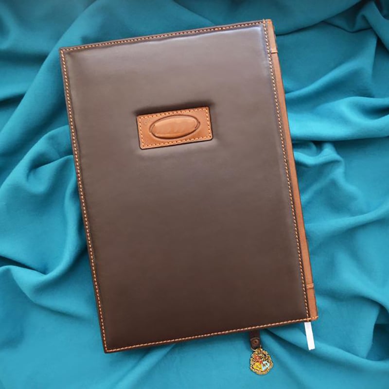 Дизайнерський шкіряний блокнот Хогварс brown leather