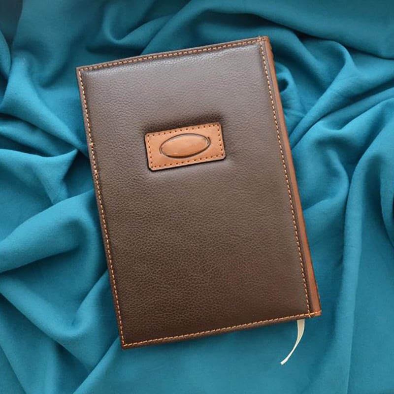 Блокнот в шкіряній обкладинці Libra Zodiac brown leather