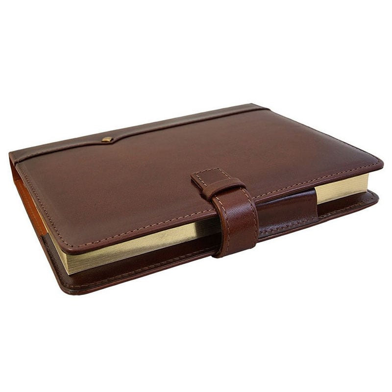 Ежедневник в кожаной обложке Modern brown leather