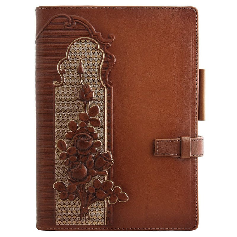 Шкіряний щоденник Climbing Roses brown leather