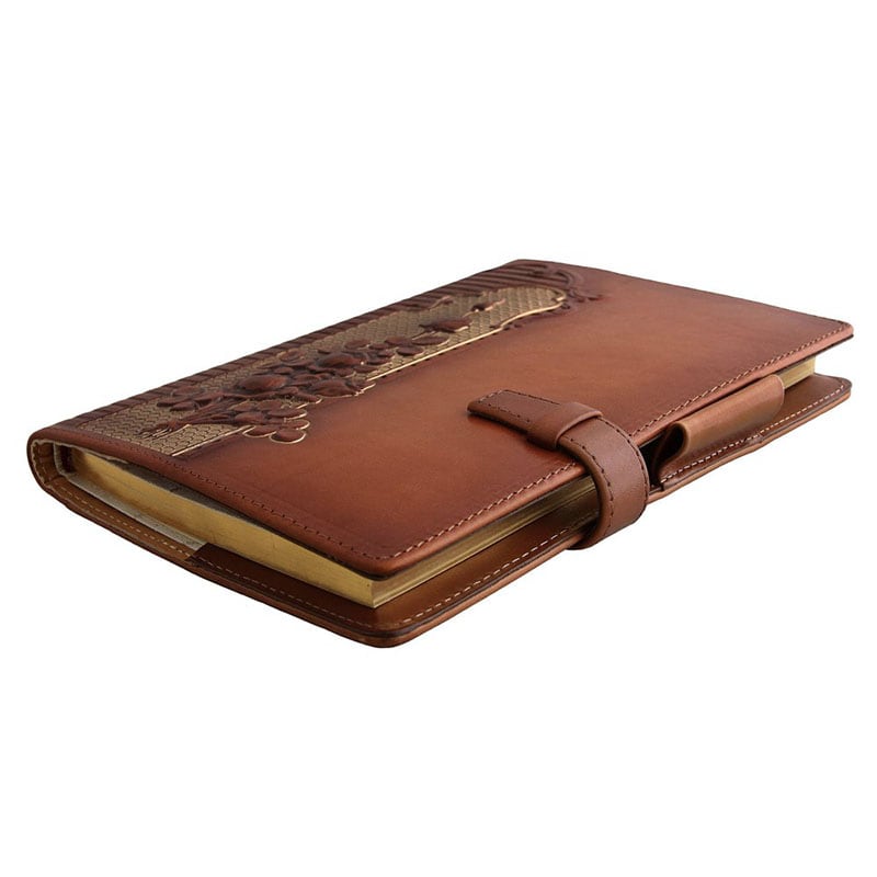 Шкіряний щоденник Climbing Roses brown leather