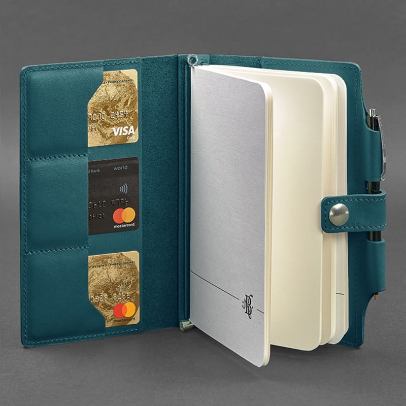 Блокнот в шкіряній палітурці SoftBook Emerald Green Leather