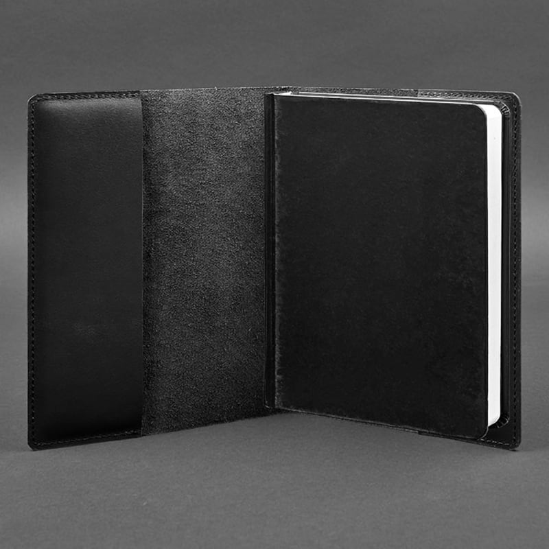 Кожаная обложка для блокнота Krust Black Leather