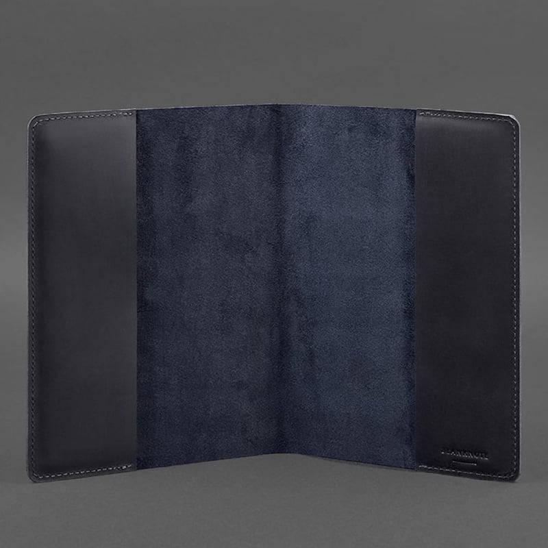 Шкіряна обкладинка для щоденника Navy Blue Leather