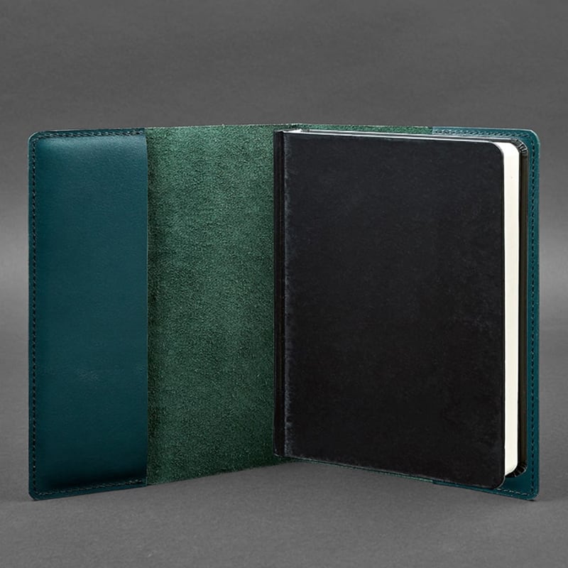 Шкіряна обкладинка для блокнота А5 Nephritis Green Leather