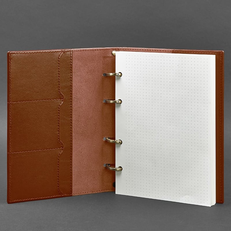 Ежедневник в кожаной обложке Cinnamon Brown Leather