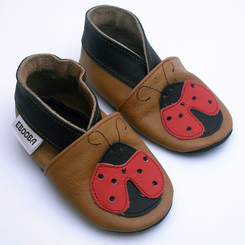 Шкіряне взуття для дівчаток Еbooba Червона Божа Корівка (brown leather)