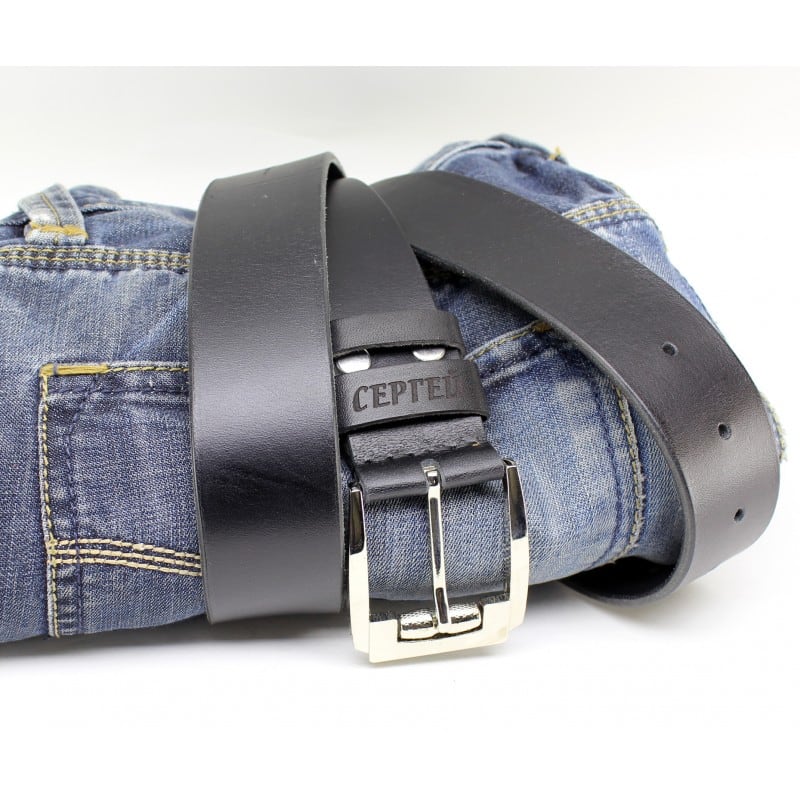 Ремінь чоловічий Belt Personal Sable black leather