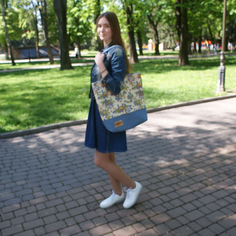 Сумка жіноча handmade Lyubava Квіти Денім Сумка жіноча handmade Lyubava Квіти Денім
