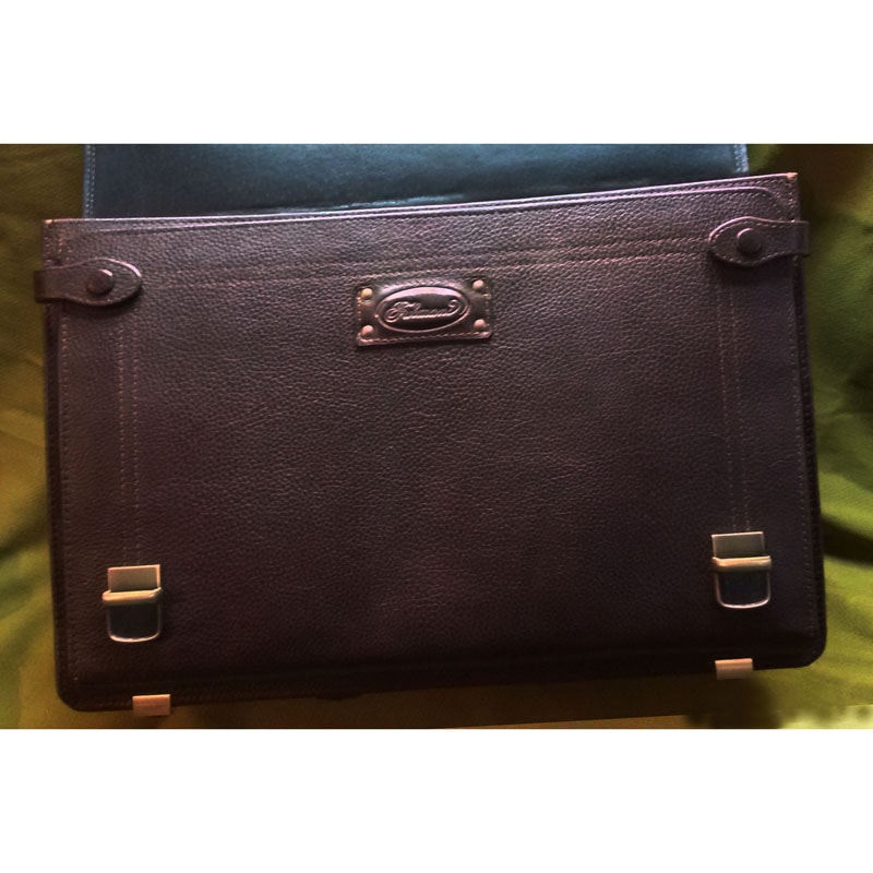 Шкіряний портфель Якір у подарунок чоловікові brown leather