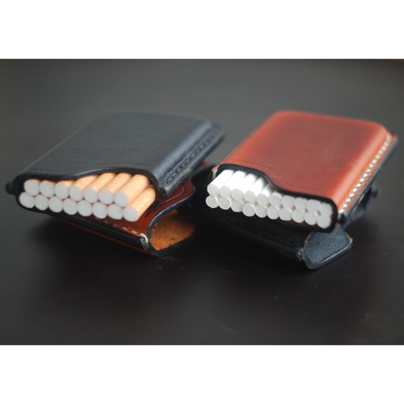 Кожаный портсигар в подарок Slim Brown Leather Кожаный портсигар в подарок Slim Brown Leather