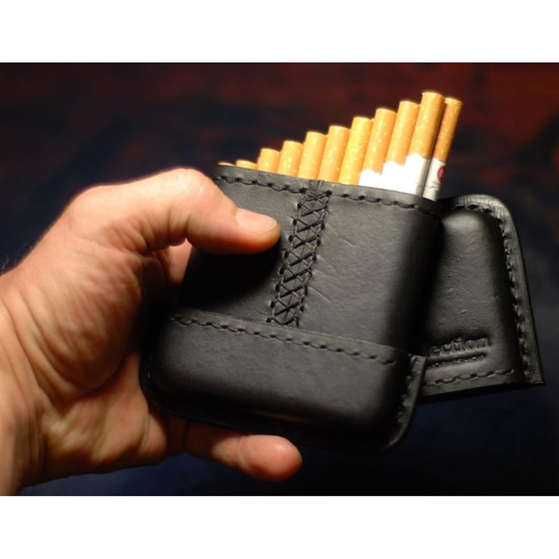 Портсигар кожаный мужской American Style black leather Портсигар кожаный мужской American Style black leather