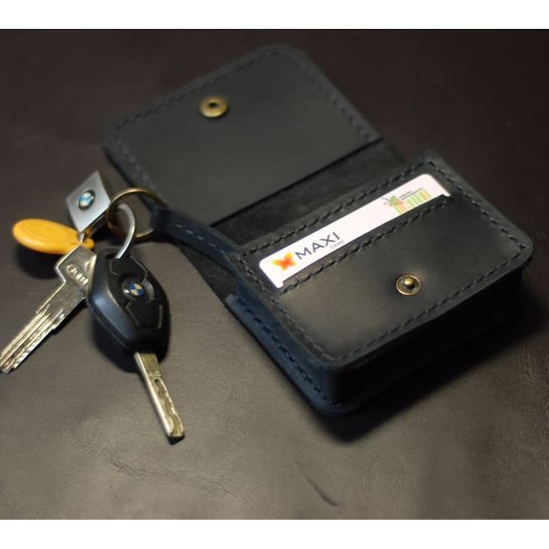 Шкіряний гаманець Multifunction black leather