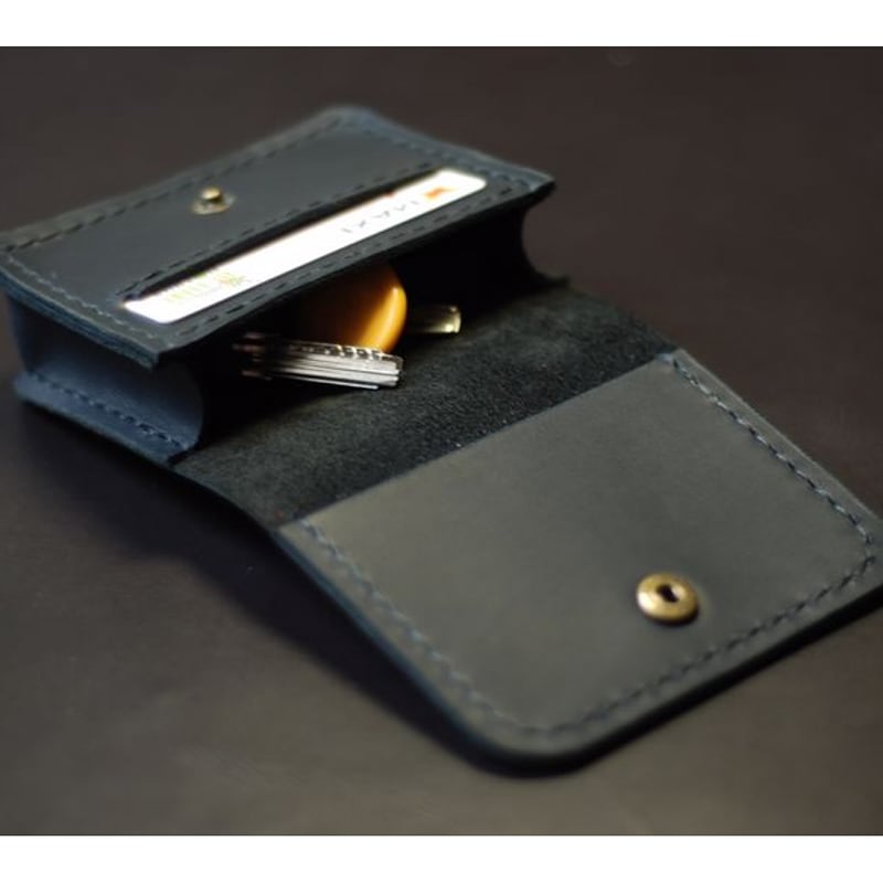 Шкіряний гаманець Multifunction black leather