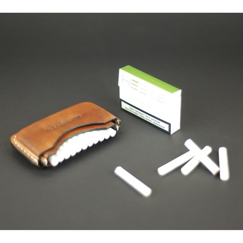 Кожаный портсигар IQOS HEETS 12 brown leather Кожаный портсигар IQOS HEETS 12 brown leather