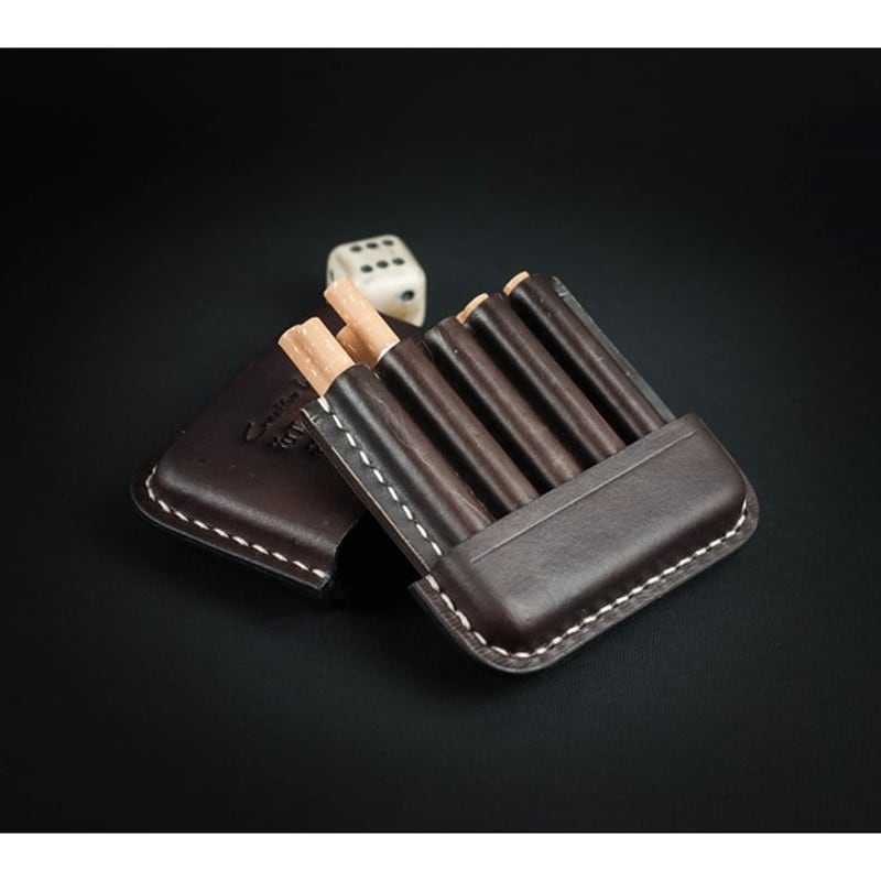 Портсигар кожаный Chocolate brown leather Портсигар кожаный Chocolate brown leather