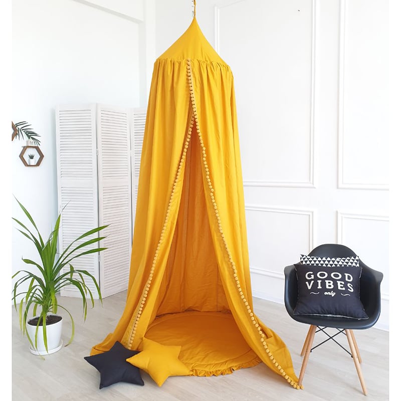 Дитячий намет будиночок Вaldachin Orange yellow satin