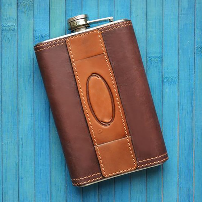 Фляга шкіряна Dragon brown leather