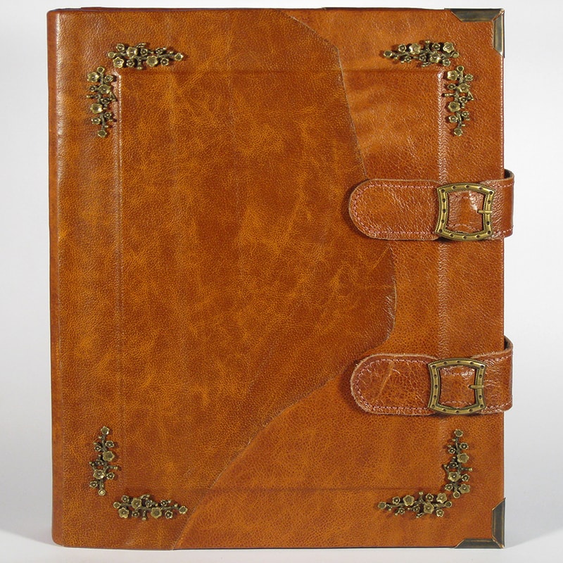 Кожаный семейный альбом Family Pattern Red leather