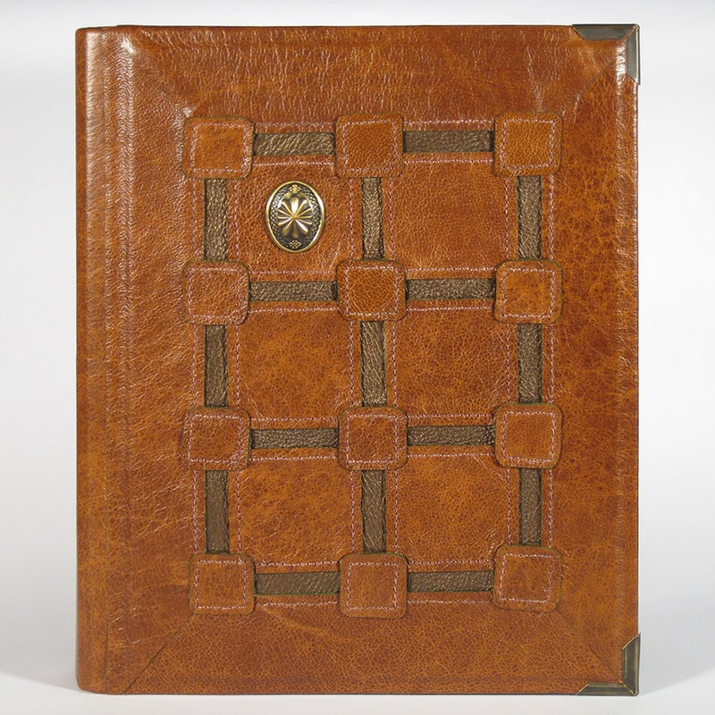 Кожаный семейный фотоальбом Family Manuscript Red leather
