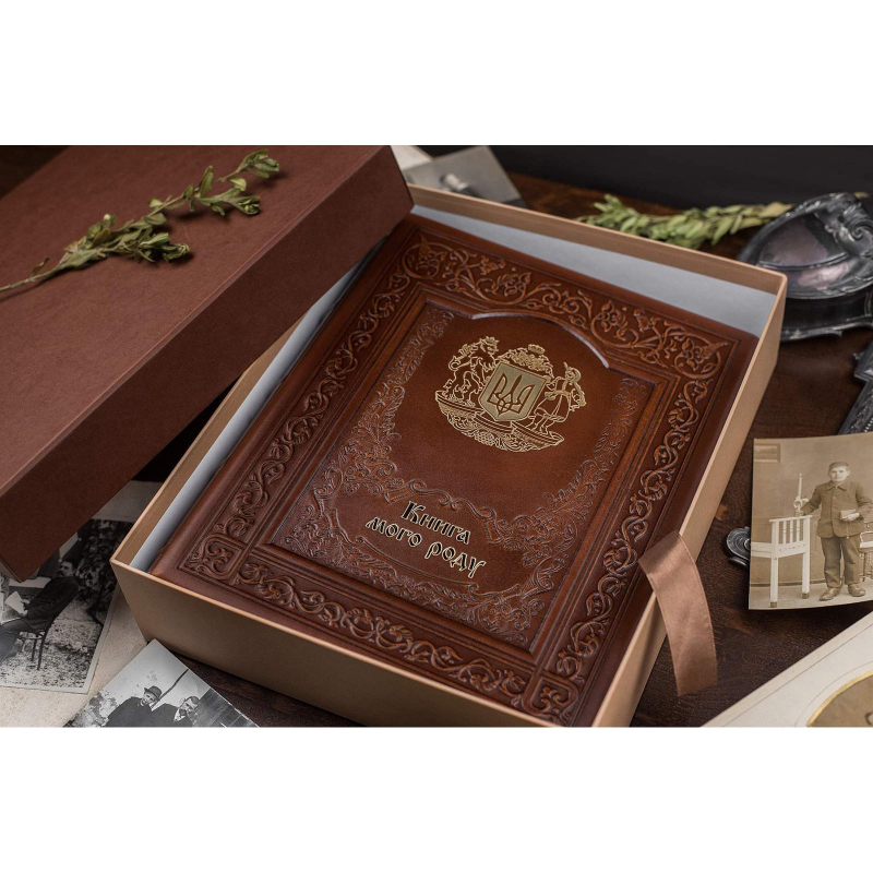 Семейная летопись Гербовая brown leather Семейная летопись Гербовая brown leather