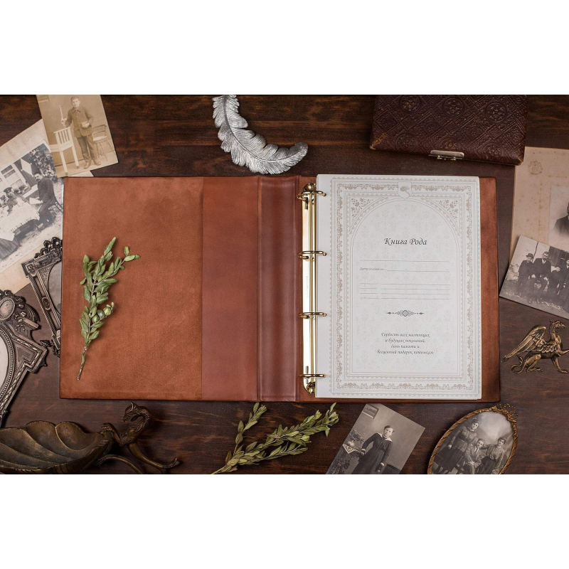 Родовід книга Манускрипт brown leather