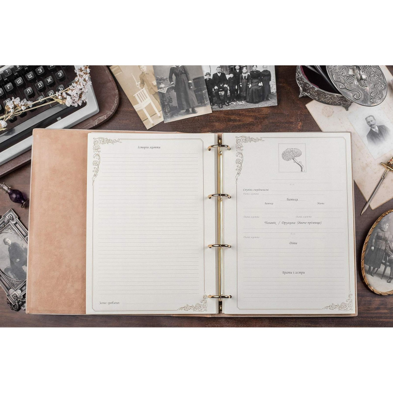 Родословная книга Манускрипт white leather Родословная книга Манускрипт white leather