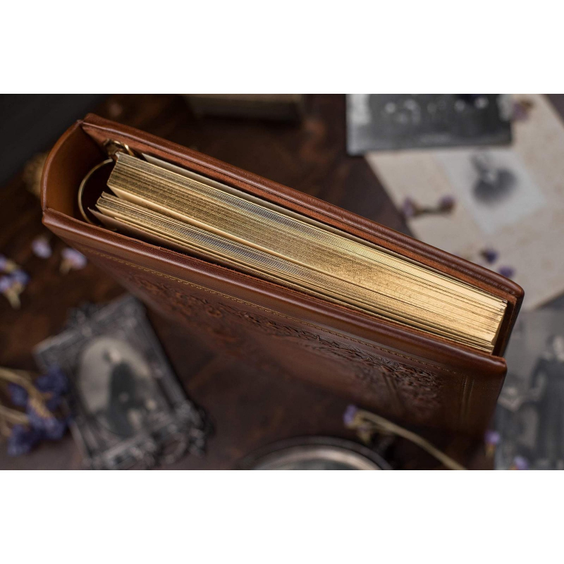Книга родословная Сімейний Літопис brown leather