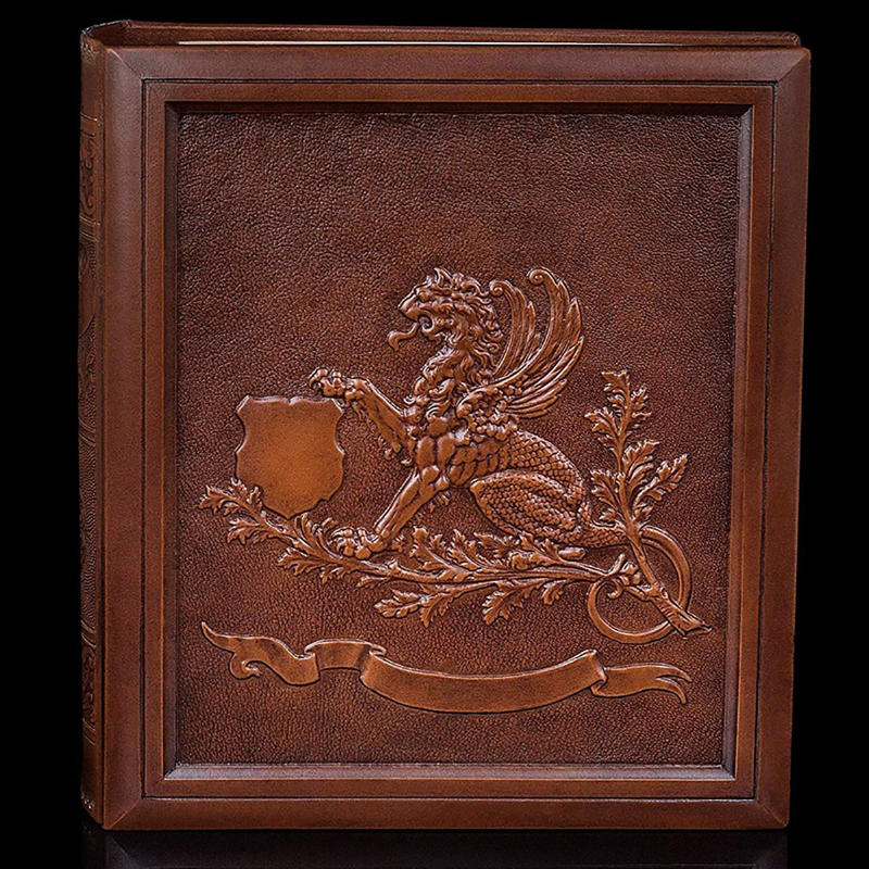 Родовід книга геральдичний Грифон brown leather