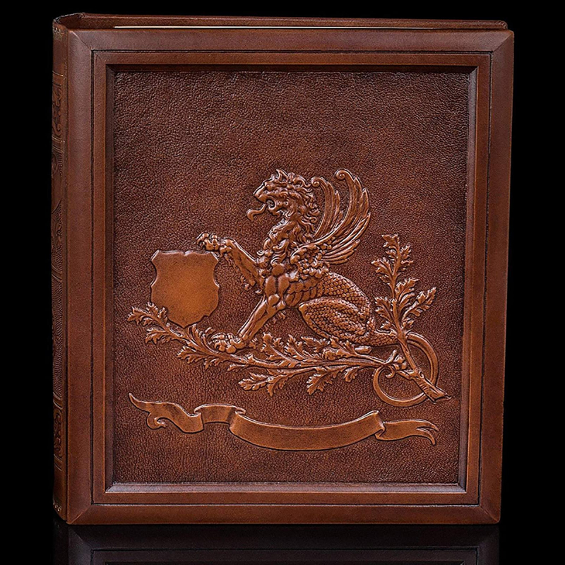 Родовід книга Геральдичний Грифон brown leather
